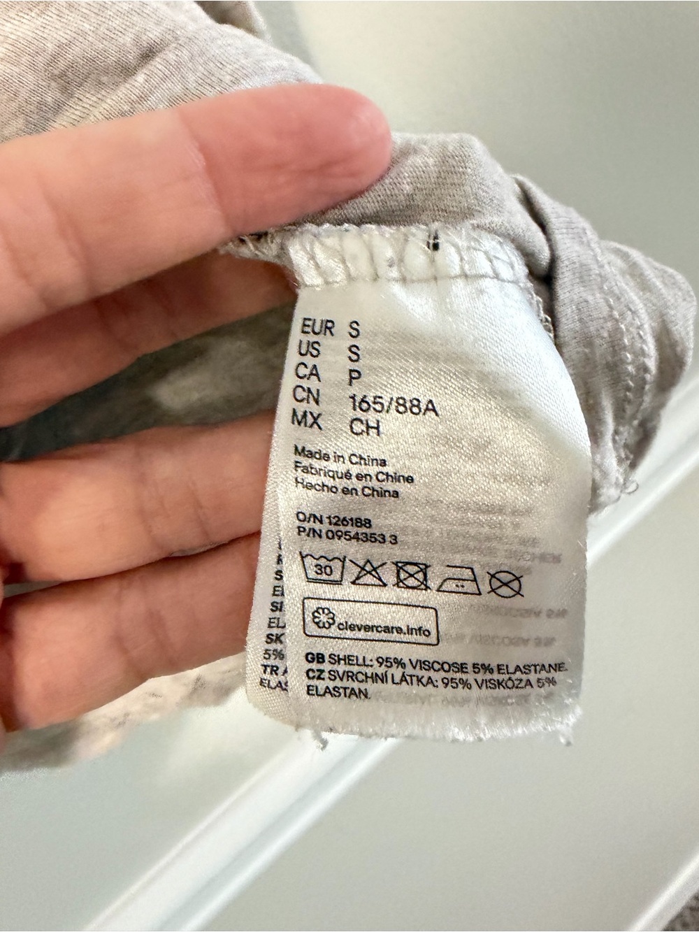 H&M Light Gray Long Sleeve Mock Neck Top - Picture 4 of 5